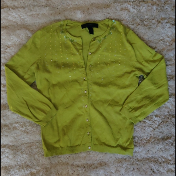 Express Sweaters - EUC Bejeweled silk cashmere blend cardigan